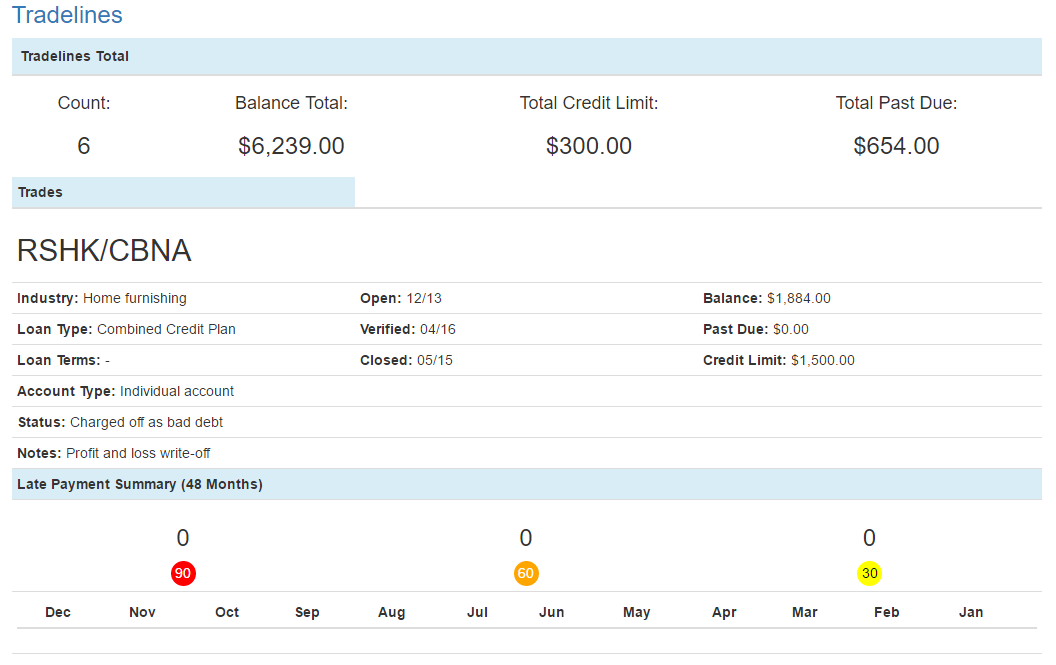 what-do-the-different-sections-on-the-credit-report-indicate